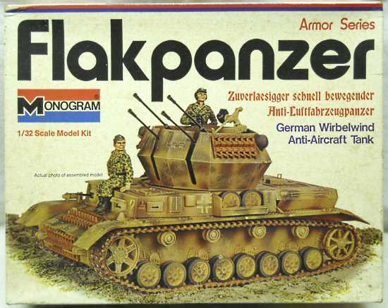 Monogram 1/32 Ostwind Flakpanzer IV With Diorama Instructions, 8219 plastic model kit